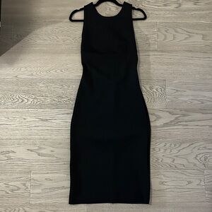 Zara Black Midi Dress with Crisscross Back